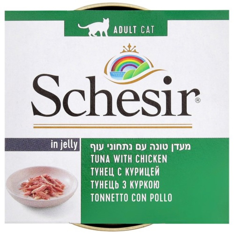 

Влажный корм для кошек Schesir с тунцом и филе цыпленка 85 г