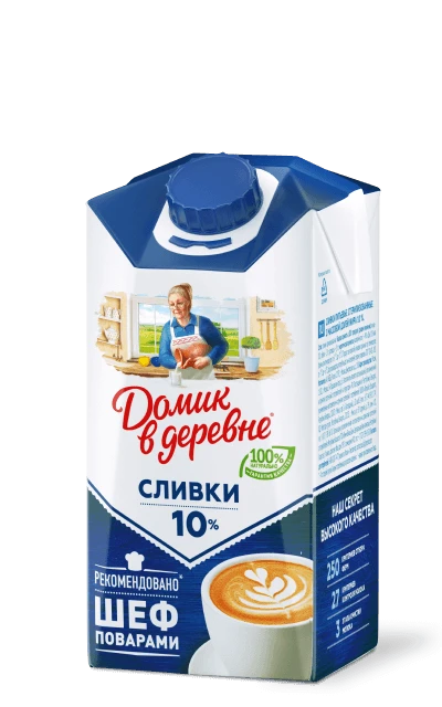 

Сливки питьевые Домик в Деревне стерилизованные 10% БЗМЖ 471 мл