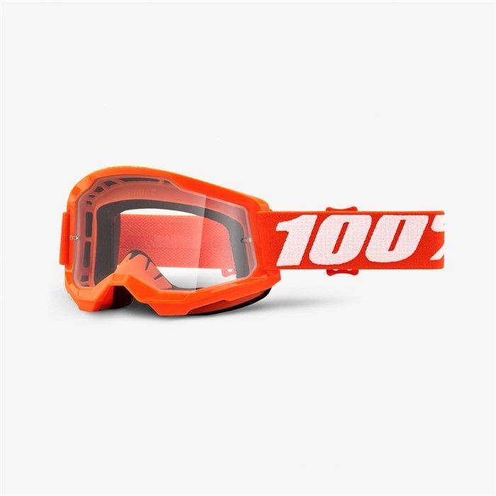 Очки для мотокросса 100% Strata 2 Goggle Orange / Clear Lens