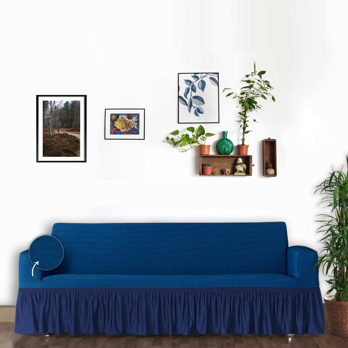 фото Arya чехол для дивана arya трехместный como голубой