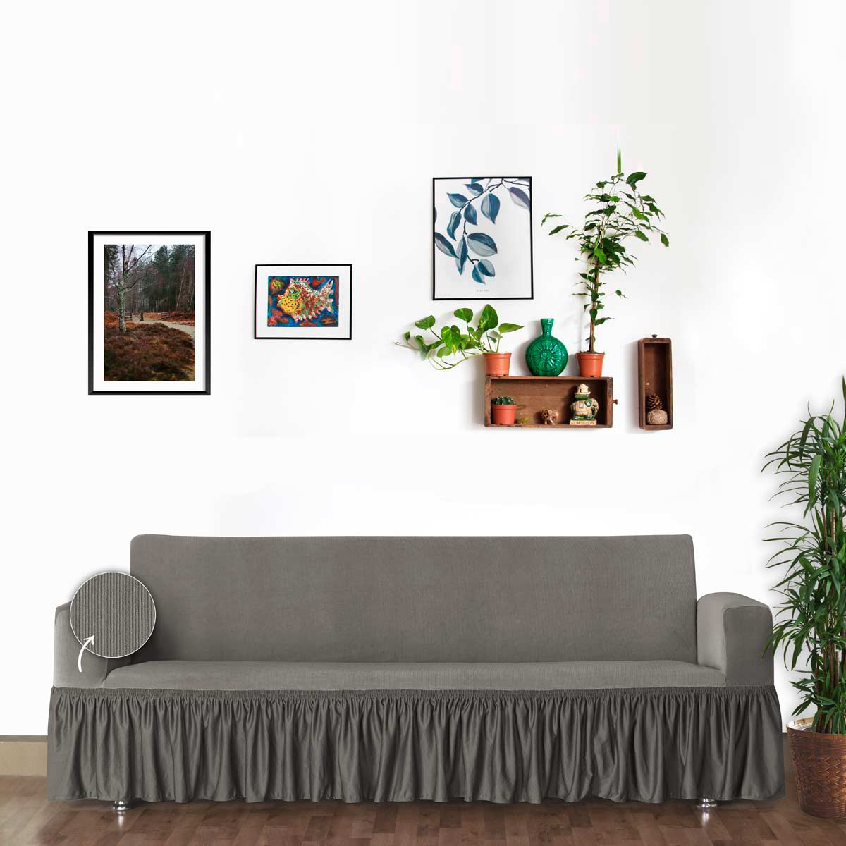 фото Arya чехол для дивана arya трехместный cernobio серый