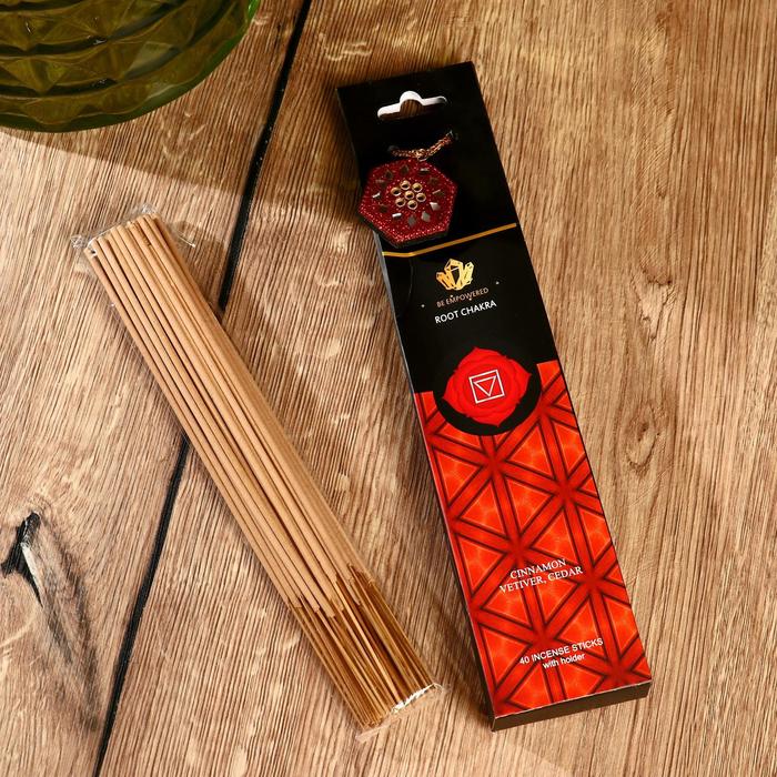 

Ароманабор Chakra (набор 40 палочек) и подставка Корица и кедр
