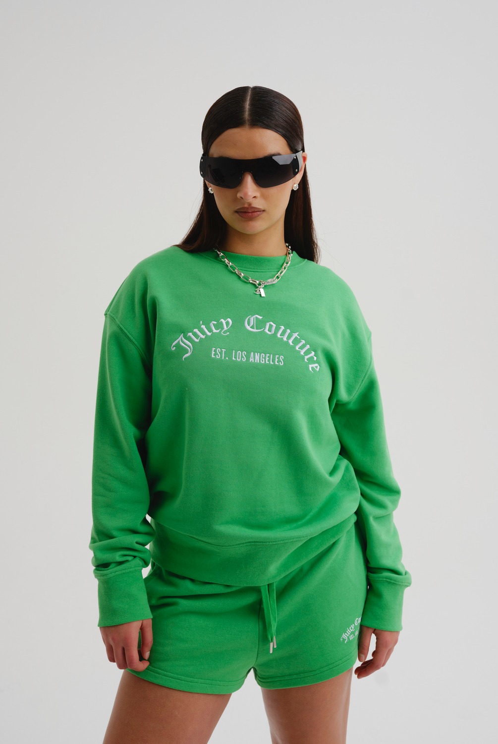 Cпортивные шорты женские Juicy Couture JCRH122005/377 зеленые 44 RU