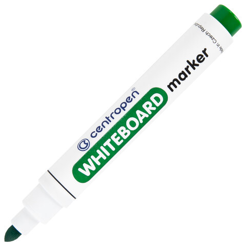 

Маркер стираемый для белой доски зеленый, Centropen Dry-Wipe, 2,5 мм, 10 шт