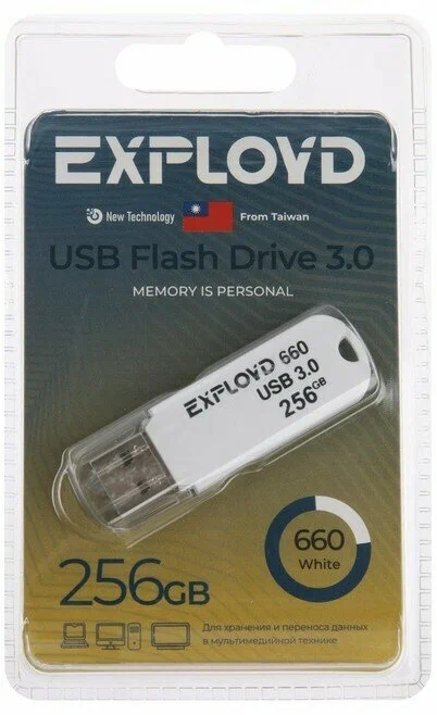 

Флешка Exployd 660 256 ГБ белый (9515002)