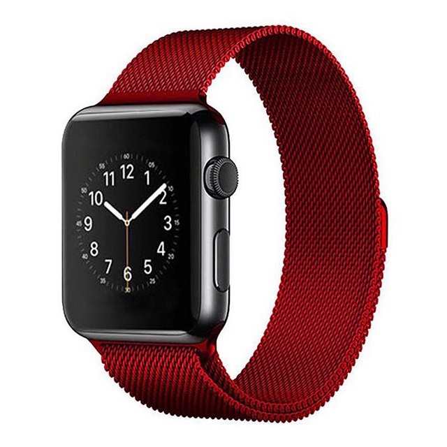 Ремешок Milanese Loop для Apple Watch 42 44 мм (Красный)