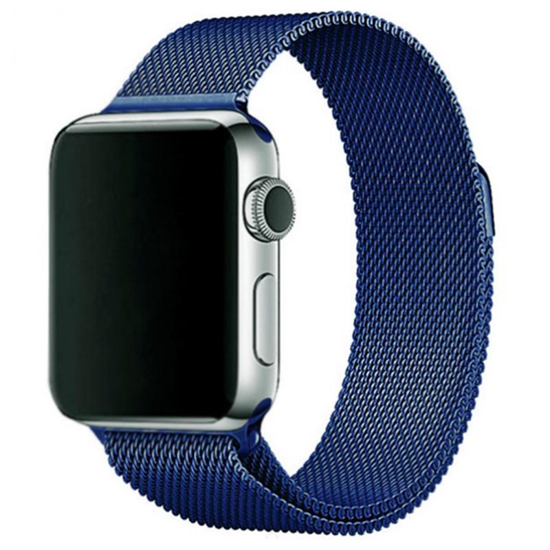 фото Ремешок milanese loop для apple watch 38 40 мм (синий) lemon tree