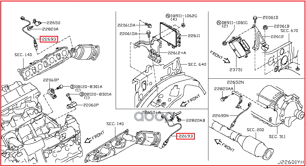 

Кислородный Датчик [Org] NISSAN арт. 226931LA0C
