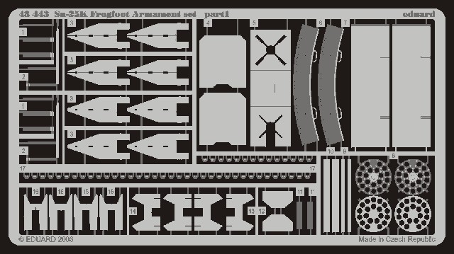 Фототравление Eduard 48443 Su-25K Frogfoot armament 1/48