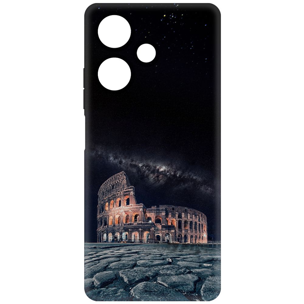 

Чехол-накладка Krutoff Soft Case Италия, Колизей для INFINIX Hot 30 черный