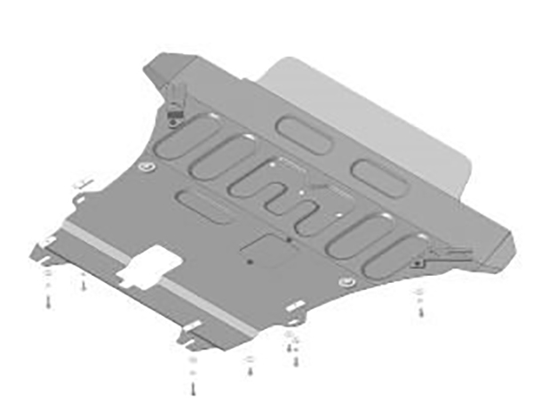 фото Защита двигателя кпп motodor motodor.71701 renault duster v-1.6, 2.0, 1.5 2015- 2 мм сталь