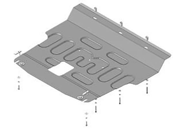фото Защита двигателя кпп motodor motodor.71011 kia sportage v-2.0 2016-2018- 2 мм сталь