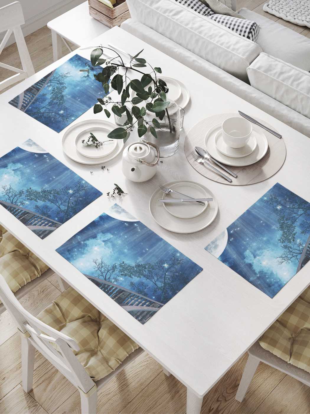 фото Салфетки сервировочные joyarty "ночное небо" (32х46 см, 4 шт.)