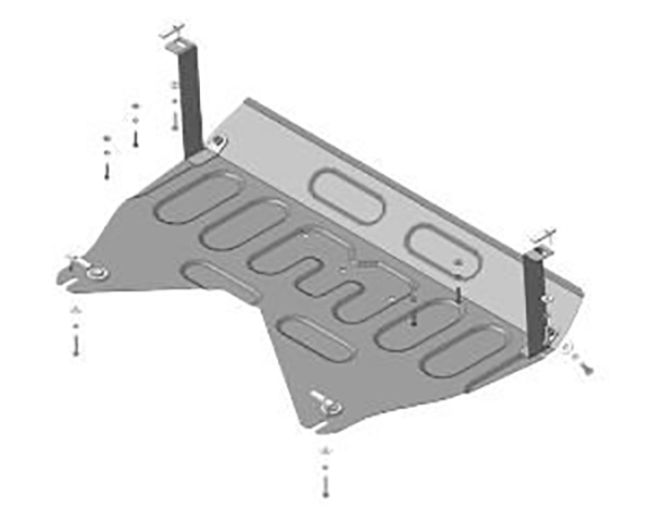 фото Защита двигателя кпп motodor motodor.70904 hyundai ix35 2010-2015 2 мм сталь