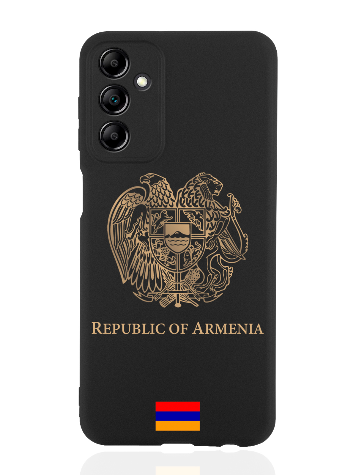 

Чехол SignumCase для Samsung Galaxy A14 Золотой Герб Армении черный, Золотистый;черный