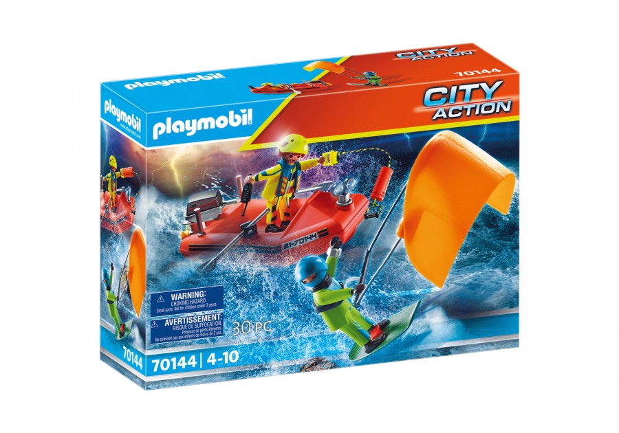 Конструктор PLAYMOBIL Спасение кайтсерферов на  катере PM70144