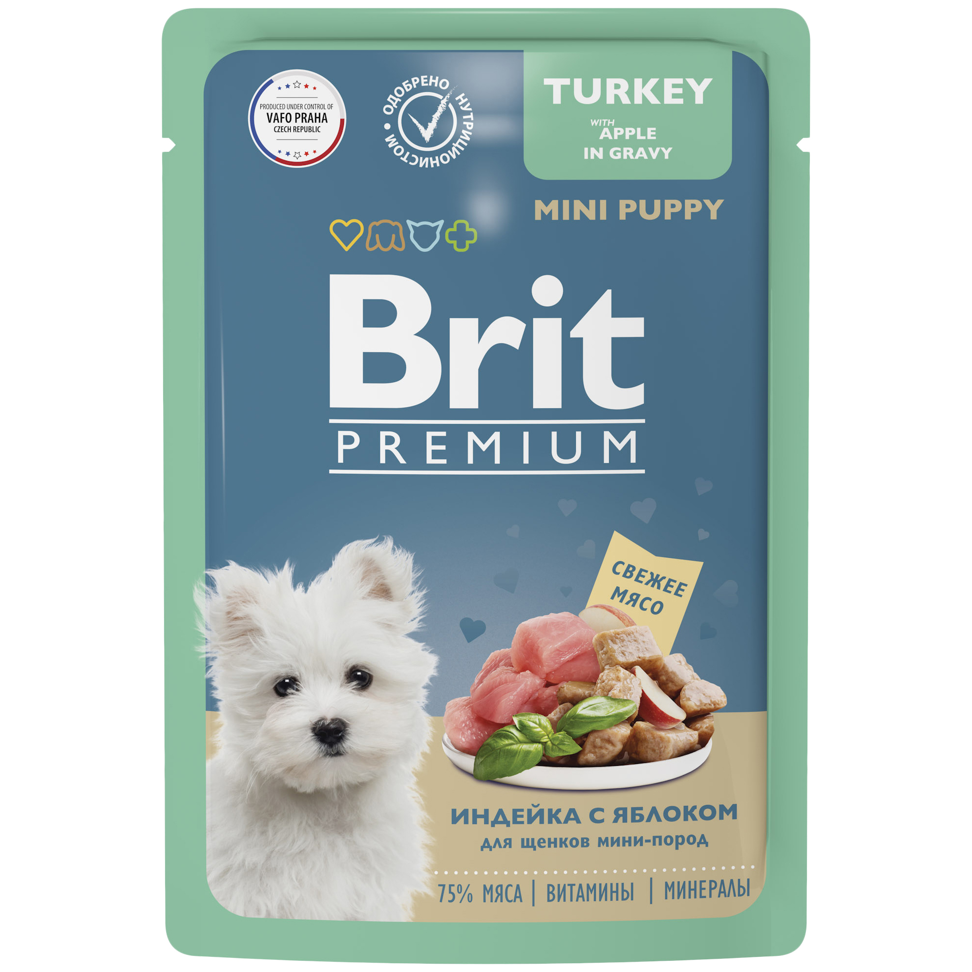 

Влажный корм для щенков Brit Premium с индейкой, 85 г