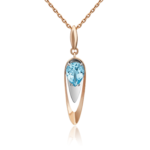 Подвеска из золота PLATINA jewelry 03-3025-00-201-1111-57, топаз