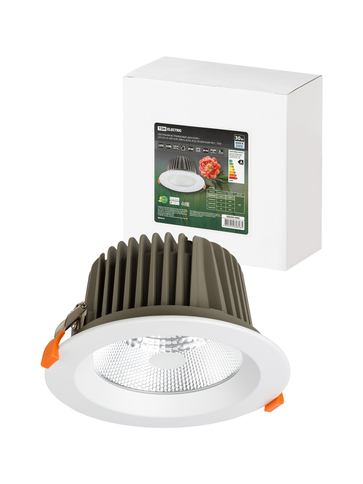 

Светильник встраиваемый Даунлайт LED 60 Вт 4000 К 80 Ra IP20 TDM SQ0369-0409