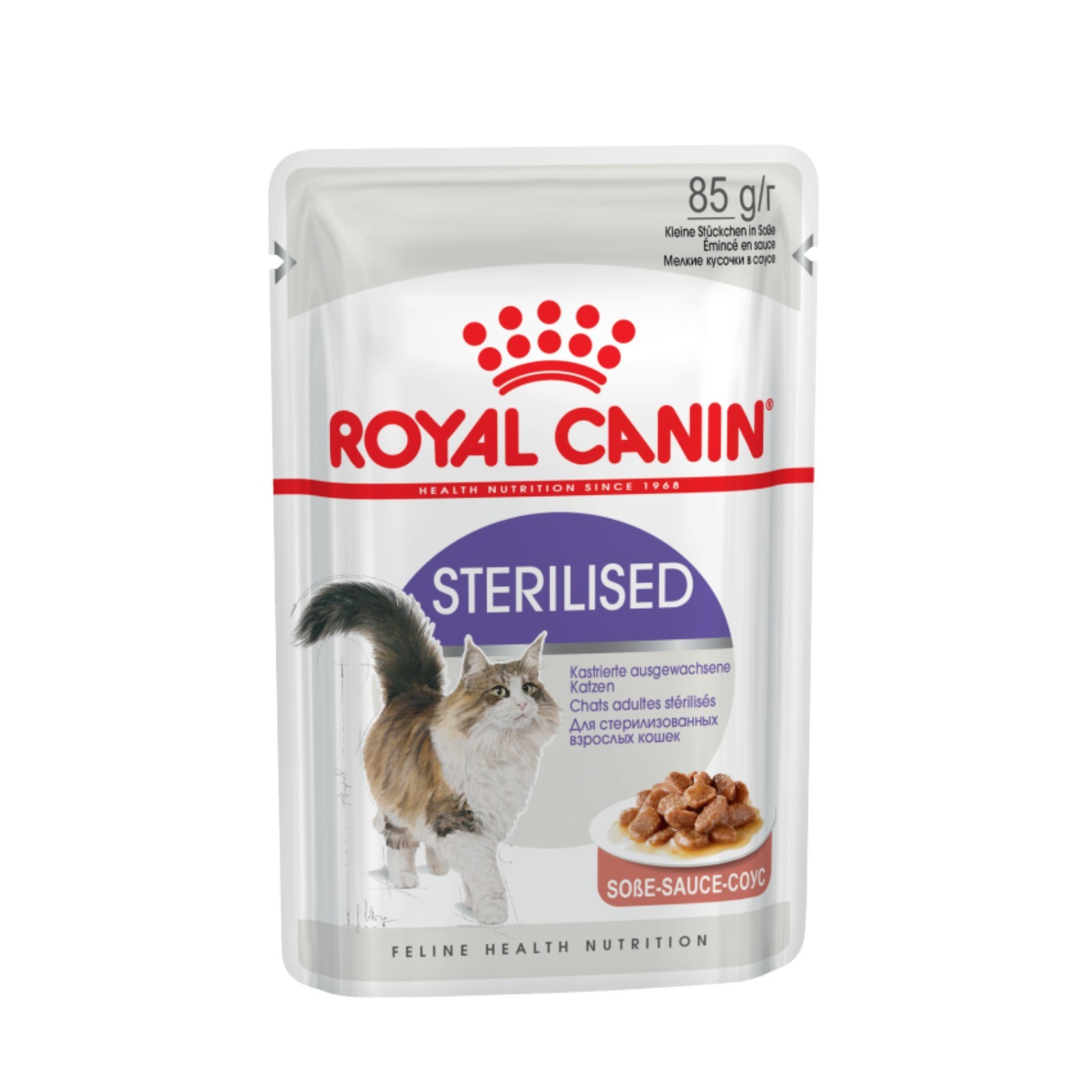 

Влажный корм для кошек Royal Canin Sterilised 5 шт по 85 г и Instinctive 5 шт по 85 г, Feline Breed Nutrition Instinctive