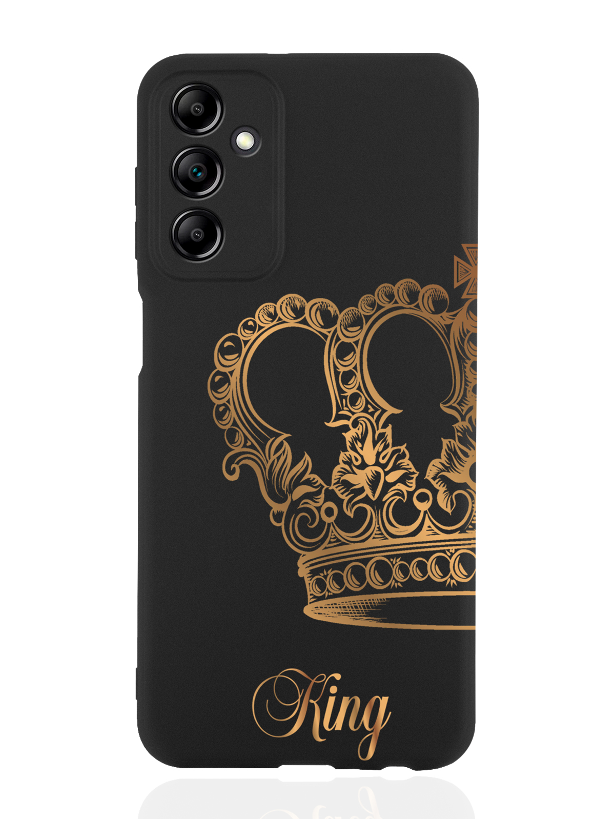 

Чехол MustHaveCase для Samsung Galaxy A14 Парный чехол корона King черный, Черный;золотистый