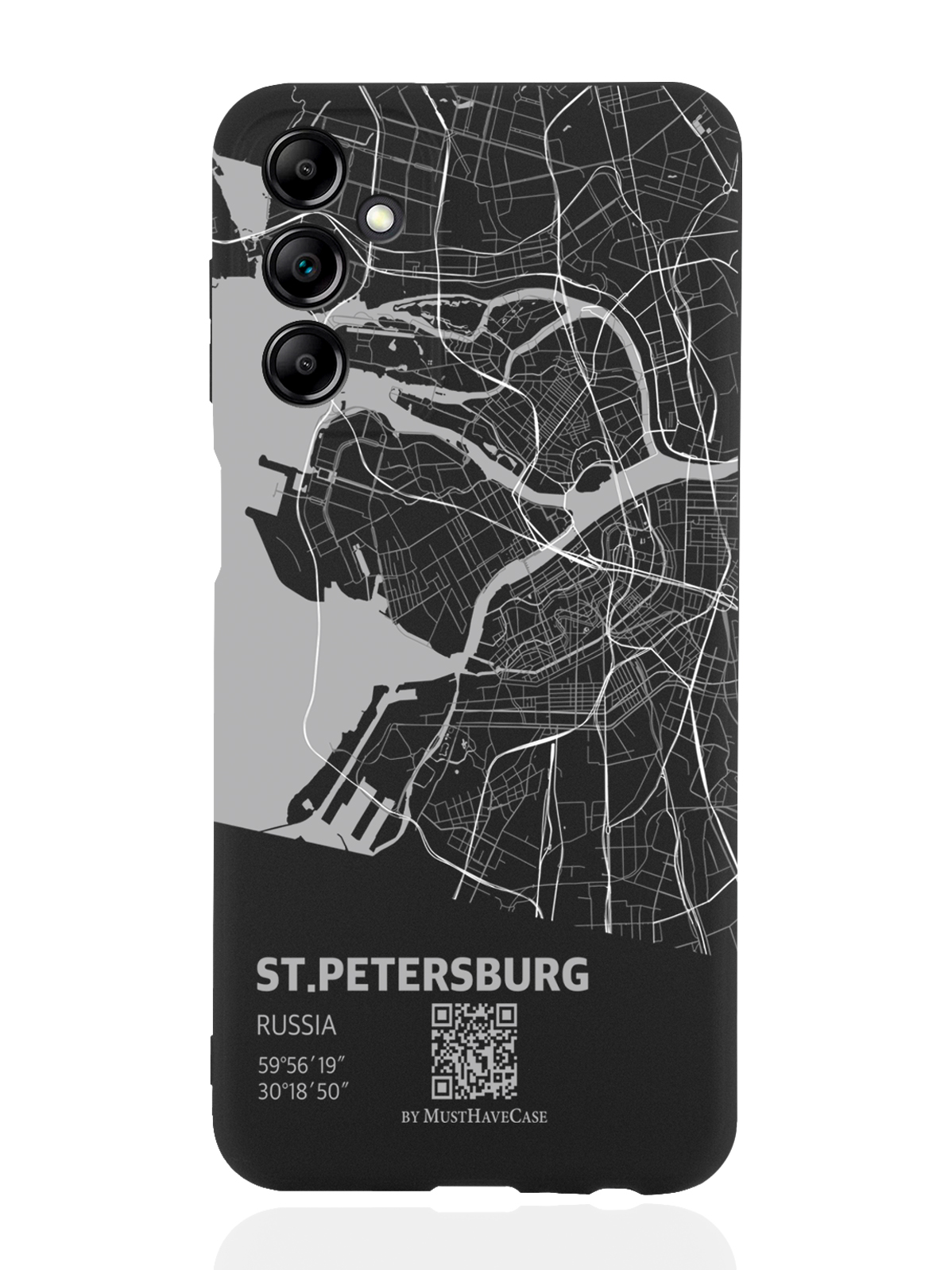 

Чехол MustHaveCase для Samsung Galaxy A14 Карта Санкт-Петербурга черный, Серый;черный