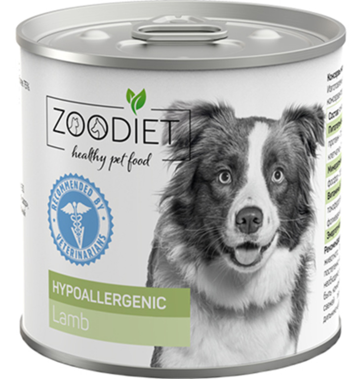 Консервы для собак Zoodiet Hypoallergenic lamb Ягнятина, 240 г