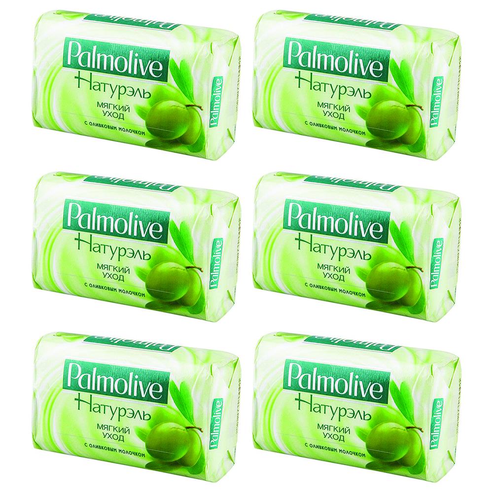 фото Мыло кусковое palmolive натурэль оливки и молоко 6 шт