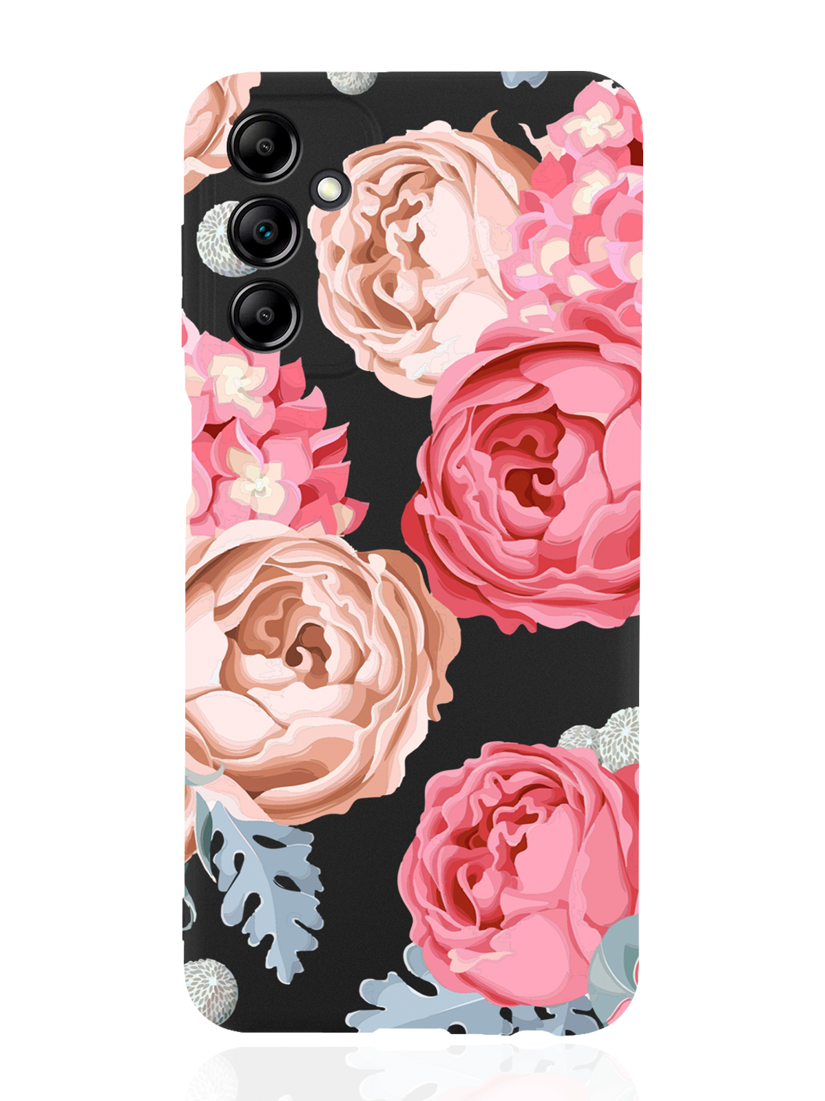 

Чехол MustHaveCase для Samsung Galaxy A14 Пионы черный, Розовый
