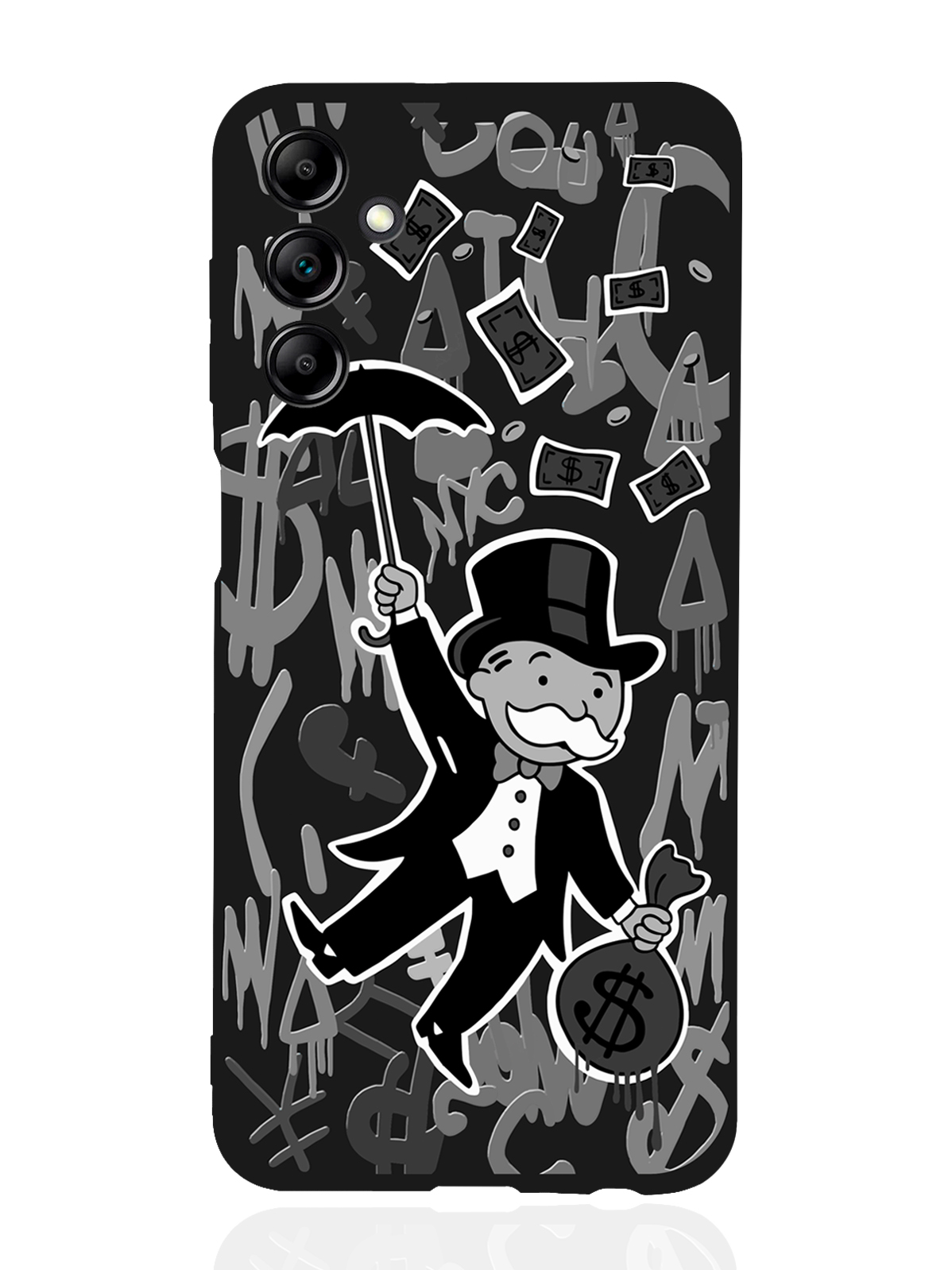 

Чехол MustHaveCase для Samsung Galaxy A14 Monopoly Black Edition/ Монополия черный, Серый;черный