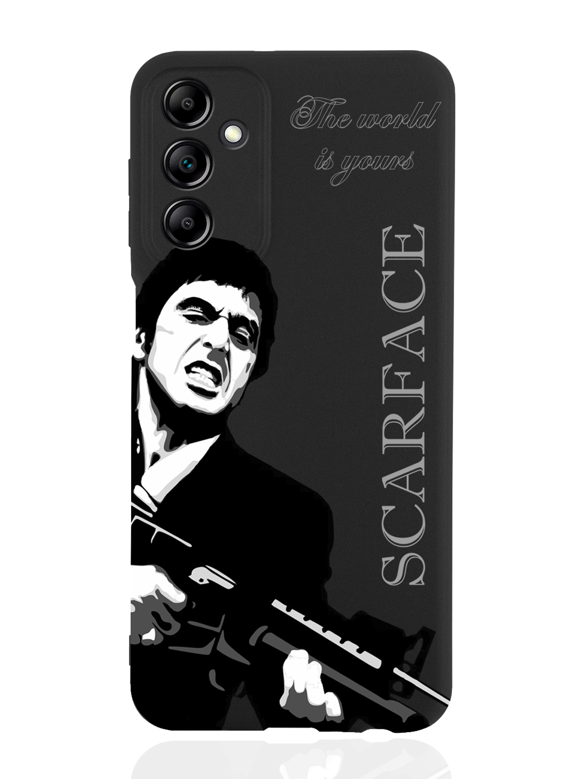 

Чехол MustHaveCase для Samsung Galaxy A14 Scarface Tony Montana/ Лицо со шрамом черный, Серый;черный