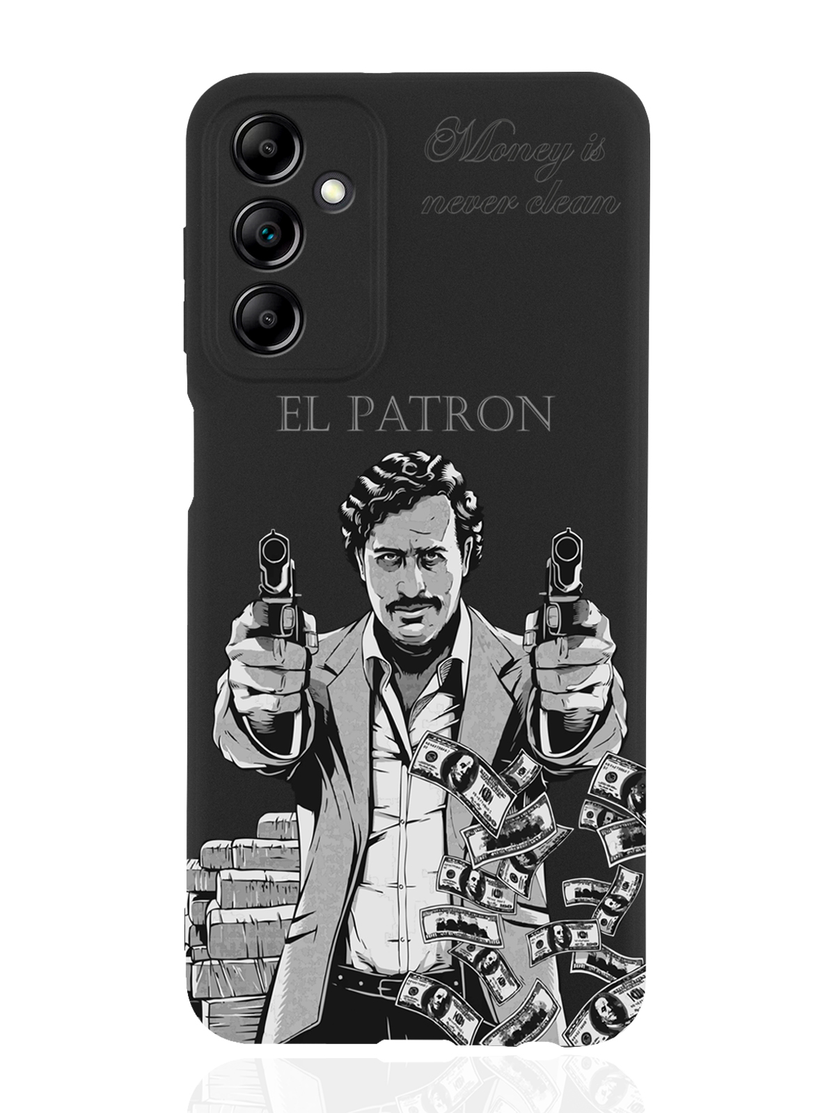 

Чехол MustHaveCase для Samsung Galaxy A14 El Patron Pablo Escobar/ Пабло Эскобар черный, Серый;черный