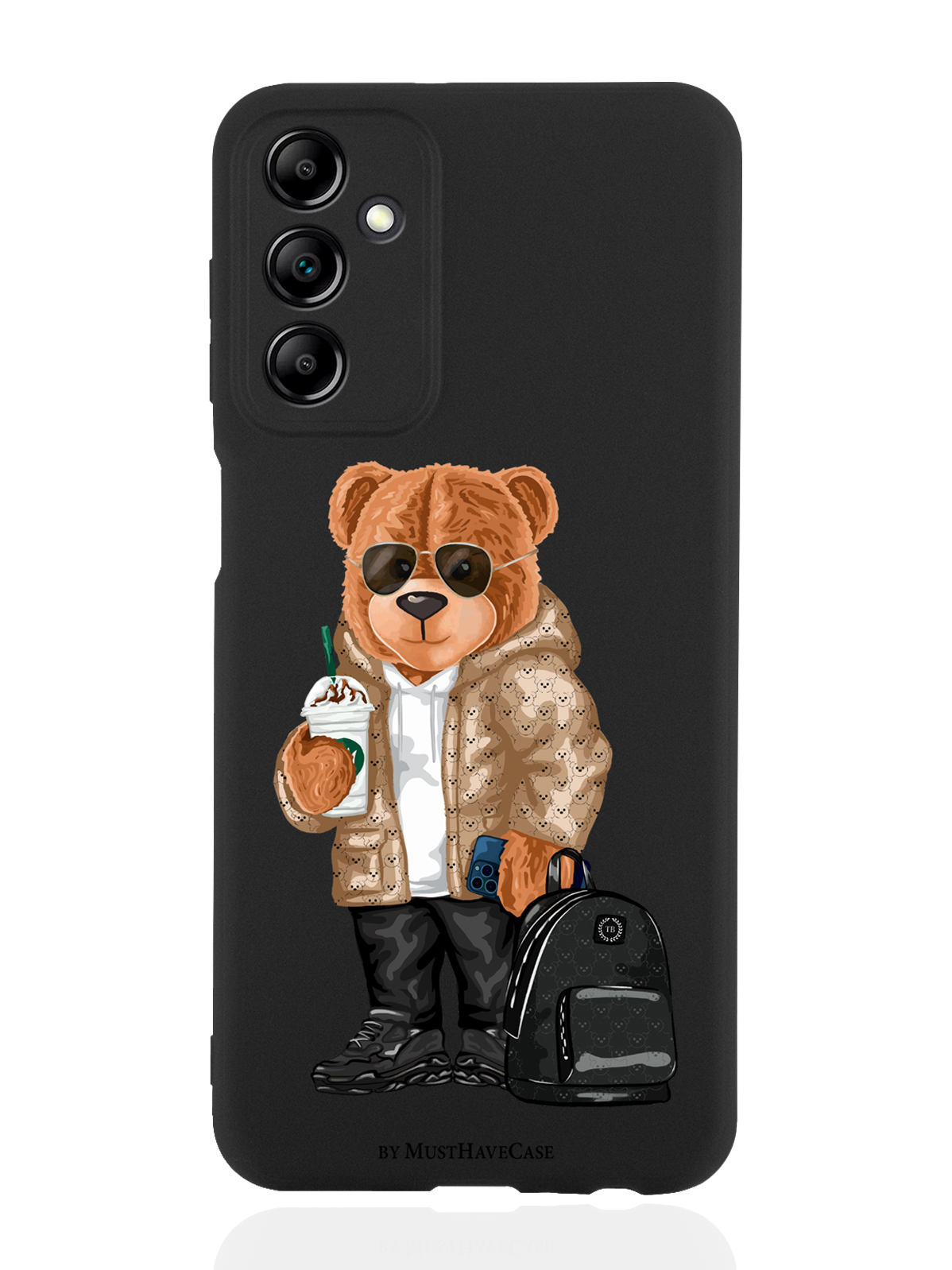 

Чехол MustHaveCase для Samsung Galaxy A14 Tony Style в очках черный, Коричневый;черный;белый