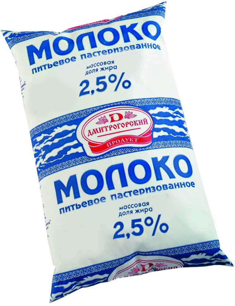 

Молоко Дмитрогорье пастеризованное 2,5% финпак 900г бзмж
