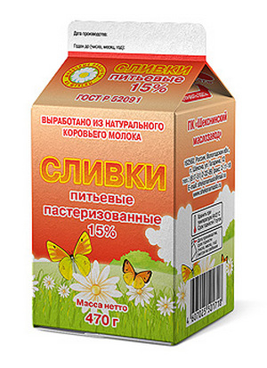 

Сливки Шекснинский МЗ 15% п/пак 470г, бзмж