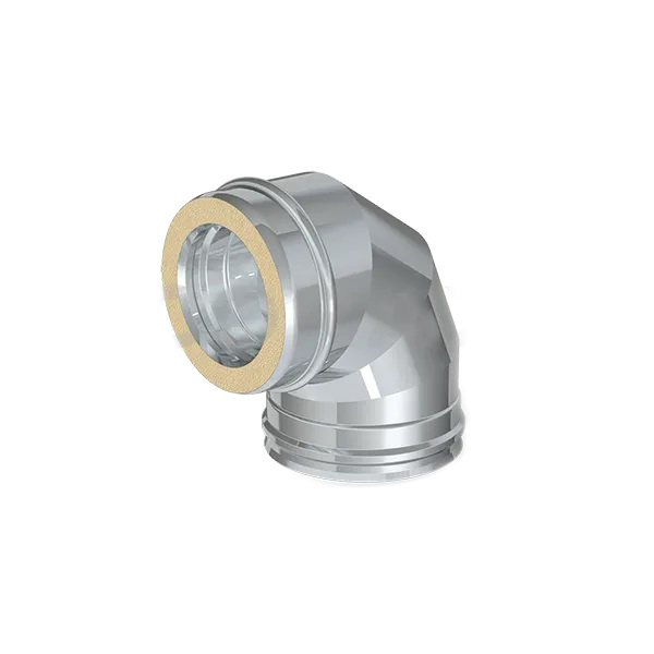 Сэндвич-колено 90 (н/ж.ст.0,8мм+н/ж.ст.)Ф180х280