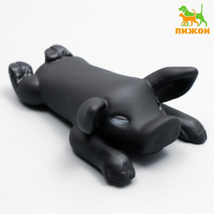 

Игрушка для собак Пижон Буженина пищащая чёрная 13 см