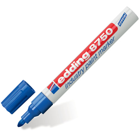 

Маркер-краска лаковый (paint marker) Edding 8750, синий, 2-4 мм, E-87503, 2 шт