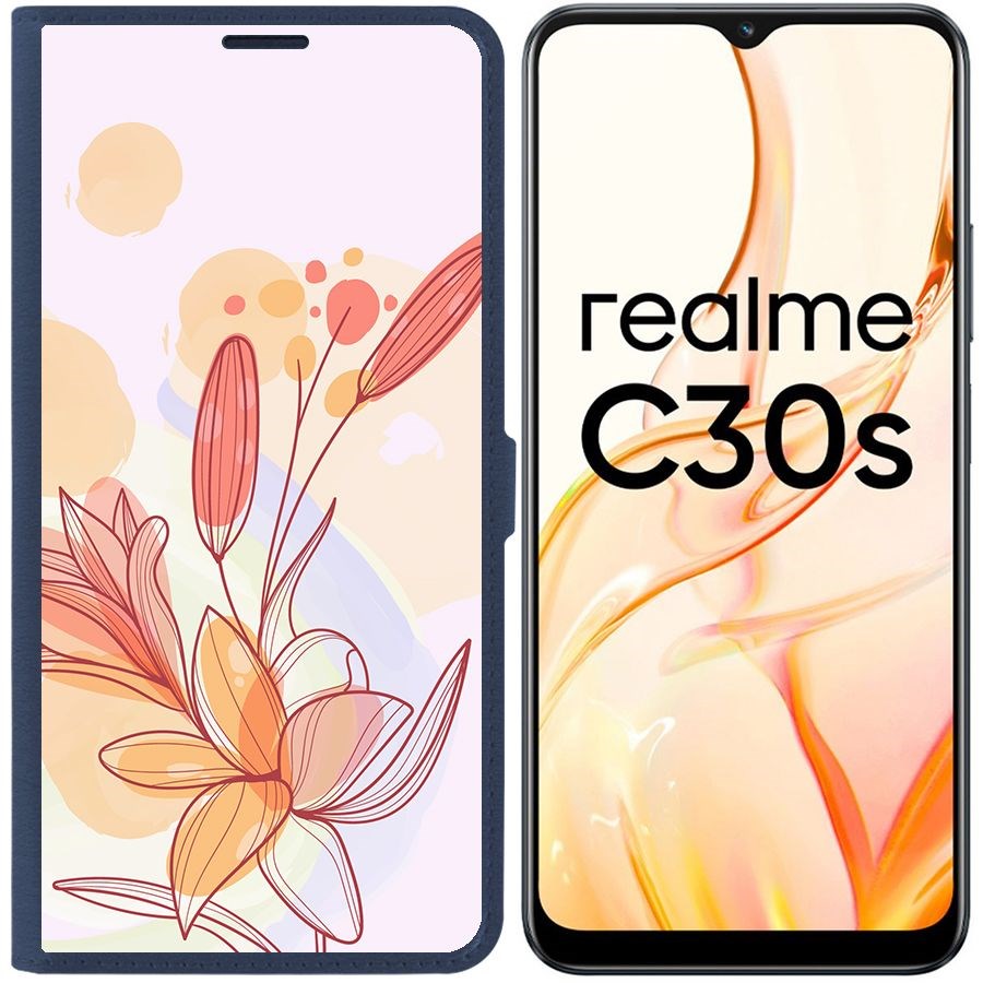 

Чехол-книжка Eco Book для Realme C30s Фантазия, Синий