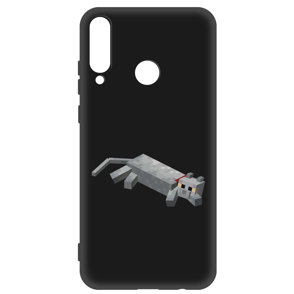 Чехол-накладка Krutoff Soft Case Minecraft-Кошка для Huawei Y6p черный