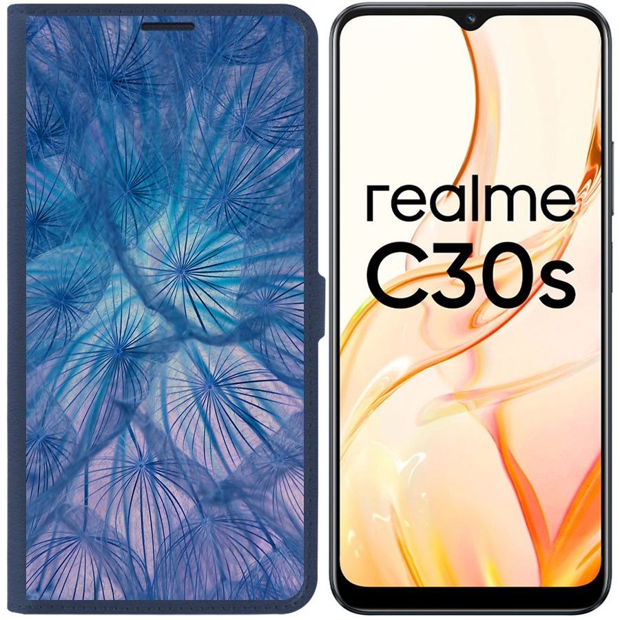 

Чехол-книжка Eco Book для Realme C30s Синий одуванчик