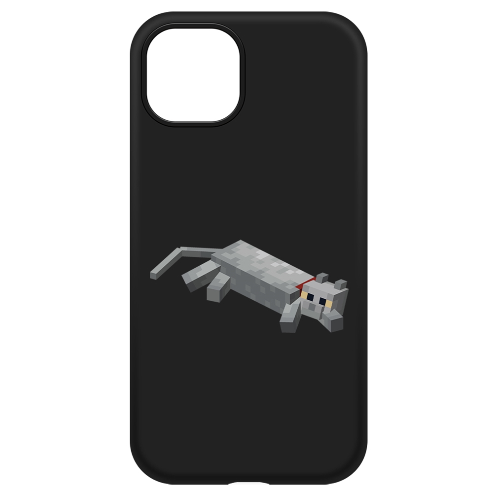 

Чехол-накладка Krutoff Soft Case Minecraft-Кошка для iPhone 13 черный
