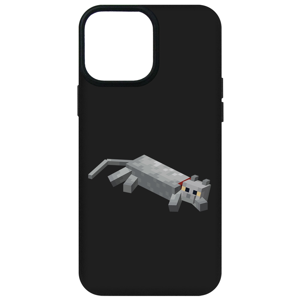 

Чехол-накладка Krutoff Soft Case Minecraft-Кошка для iPhone 13 Pro Max черный