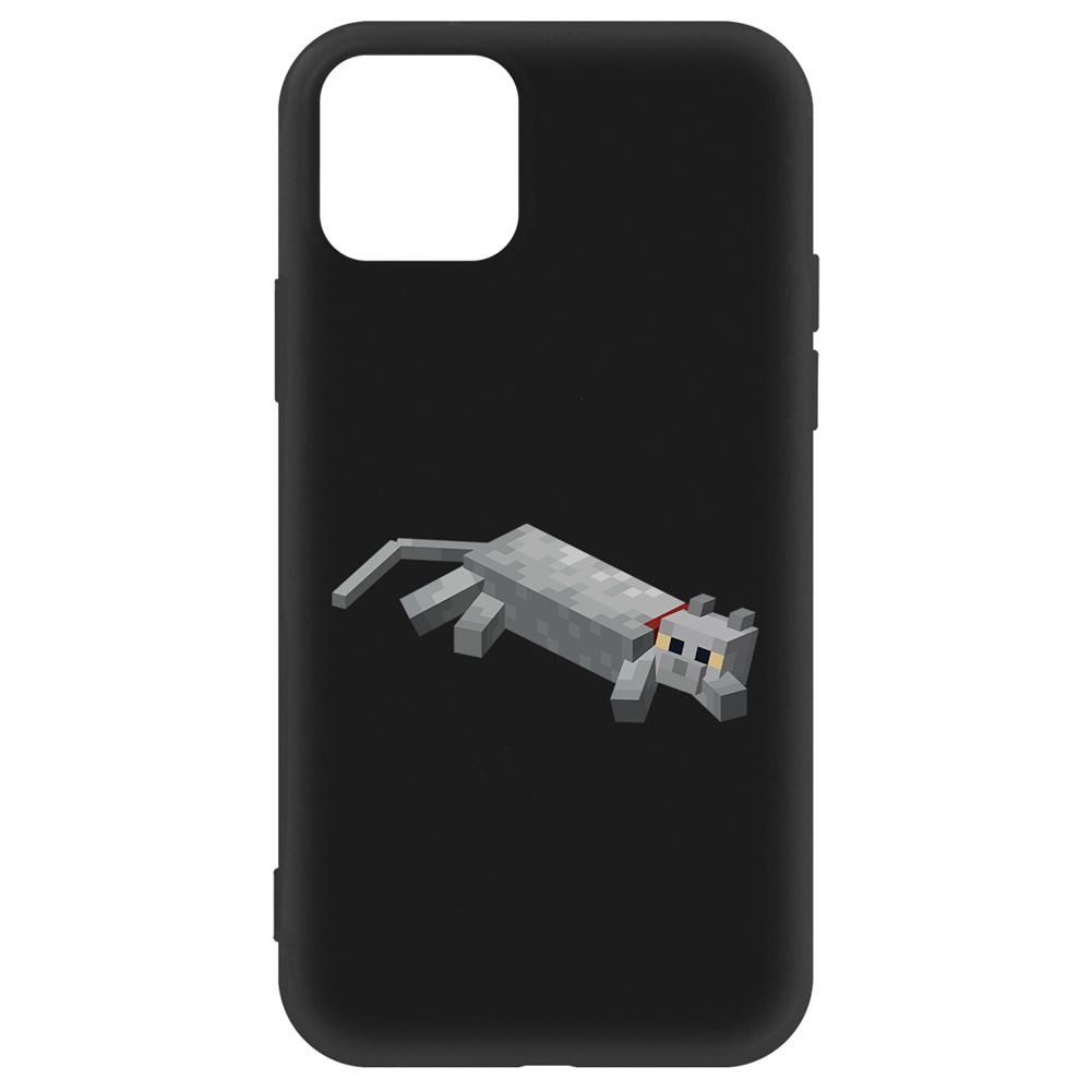 

Чехол-накладка Krutoff Soft Case Minecraft-Кошка для iPhone 12/12 Pro черный