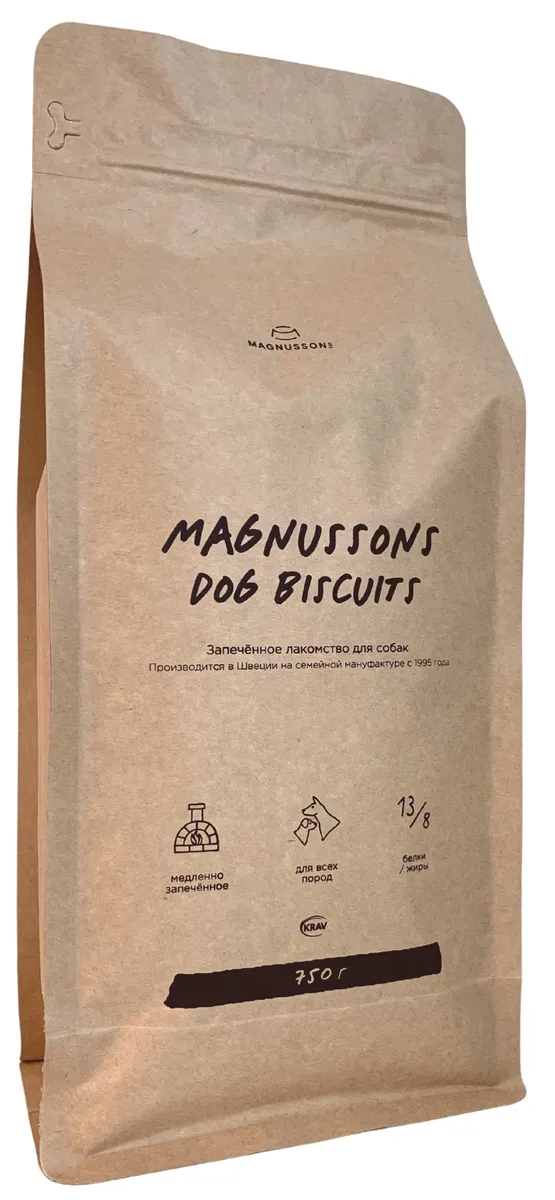 фото Сухой корм для собак magnusson dog biscuits, говядина, 0.75кг