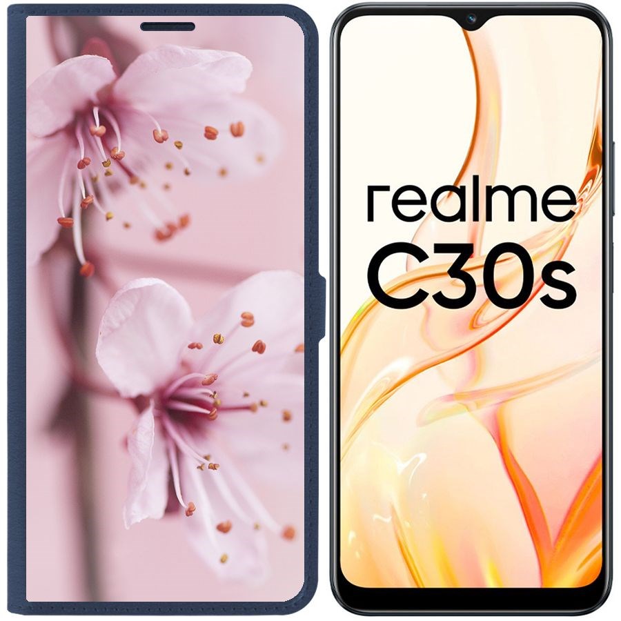 

Чехол-книжка Eco Book для Realme C30s Весна, Синий