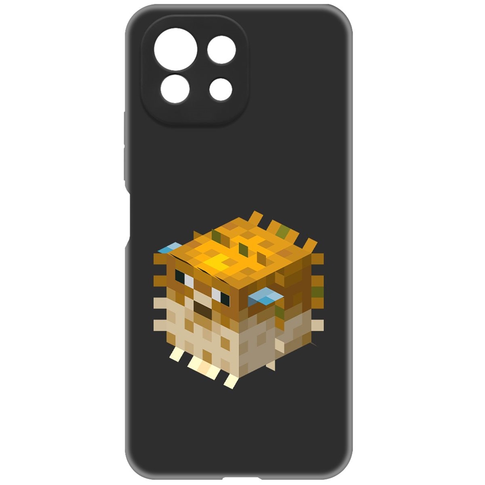 Чехол-накладка Krutoff Soft Case Minecraft-Иглобрюх для Xiaomi Mi 11 Lite черный