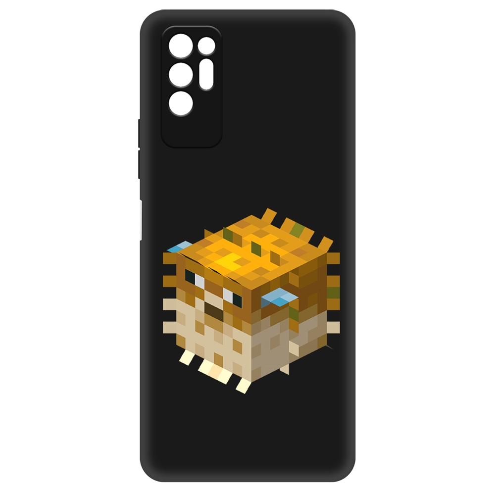 Чехол-накладка Krutoff Soft Case Minecraft-Иглобрюх для TECNO Pova 2 черный