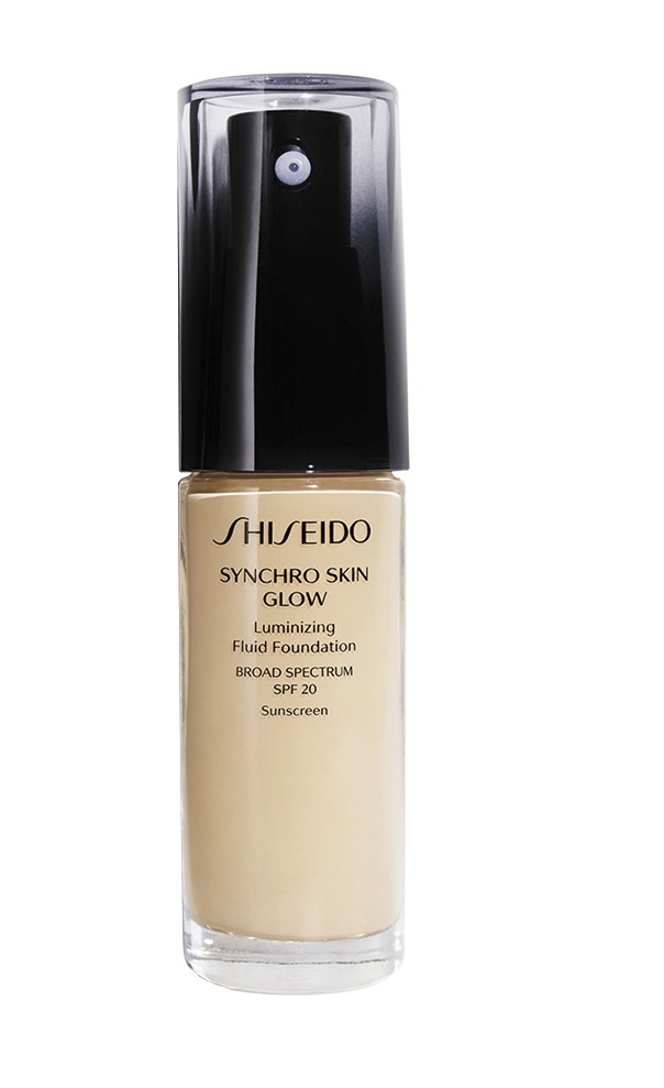 фото Тональное средство-флюид shiseido synchro skin glow fluid foundation golden 2 spf20, 30 мл