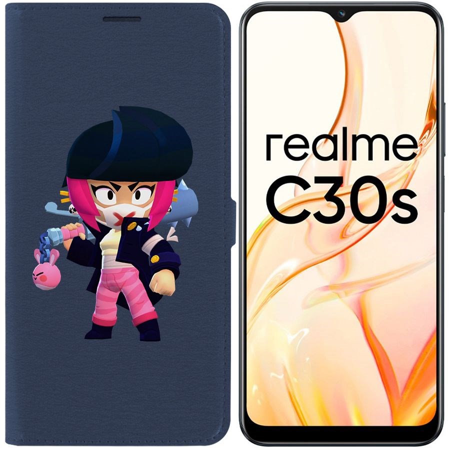 

Чехол-книжка Eco Book для Realme C30s Brawl Stars-Ужасная Биби